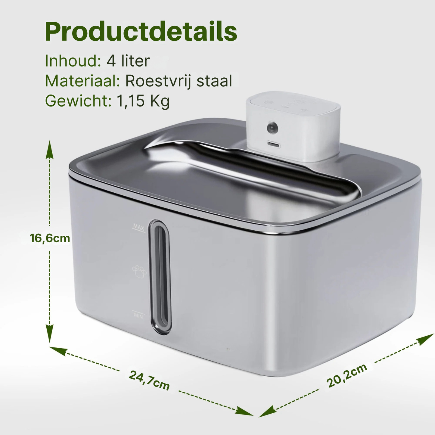 DrinkTijger Pro | Draadloze sensor-drinkfontein