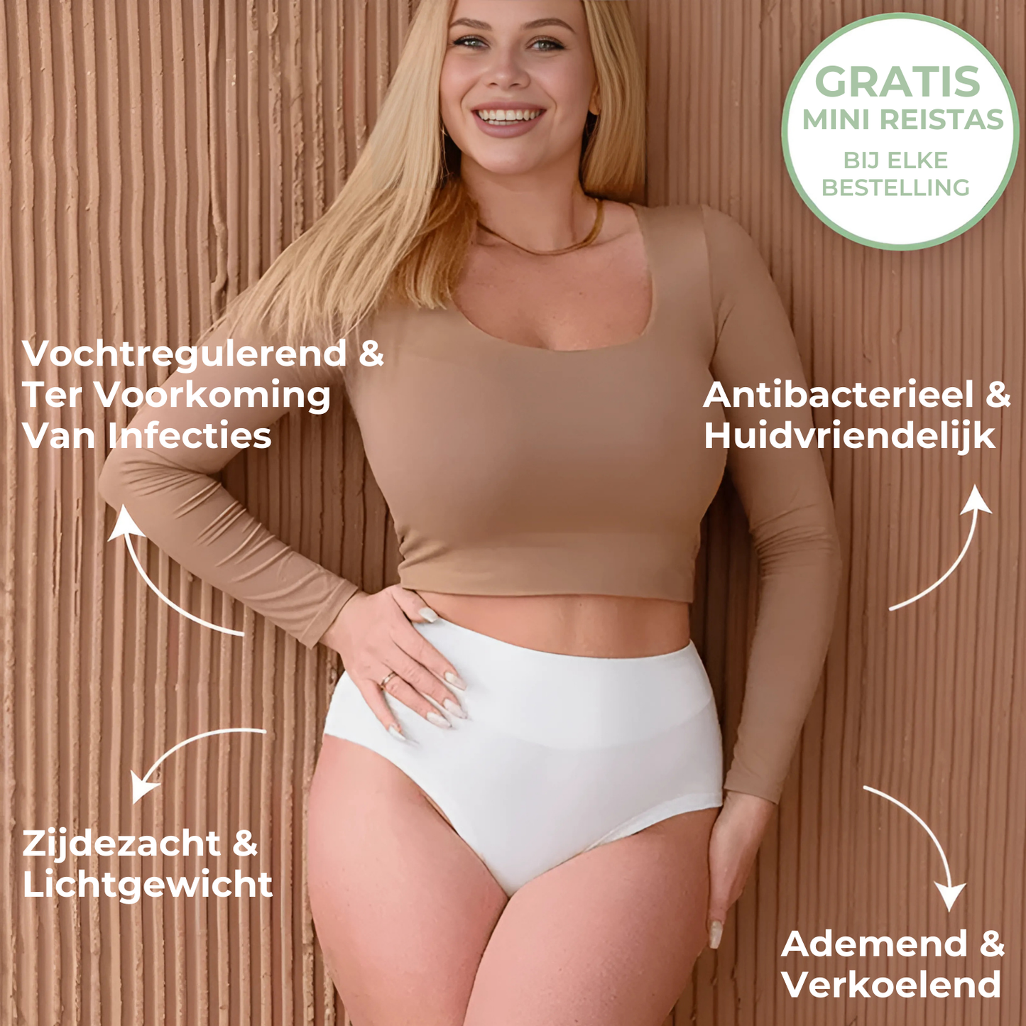 Bamboevezel Antibacteriële Ultra-Zachte en Ademend Slipje (Volledig Model)