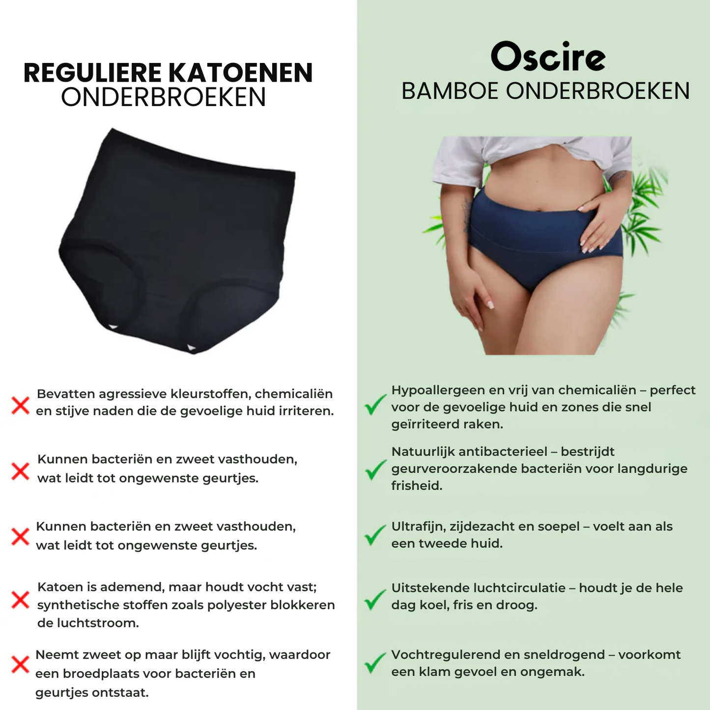 Bamboevezel Antibacteriële Ultra-Zachte en Ademend Slipje (Volledig Model)