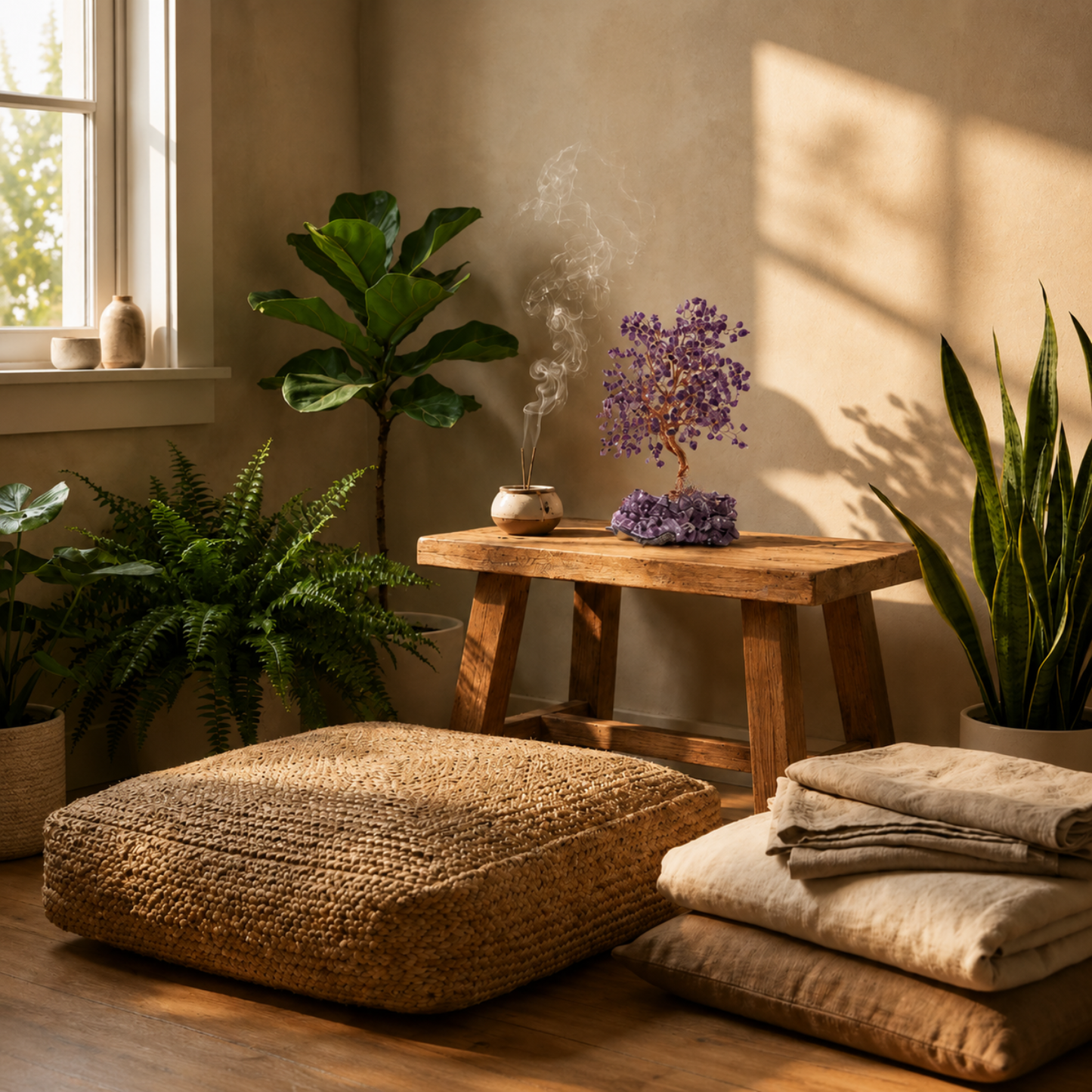 Rustgevende Amethist Feng Shui-boom