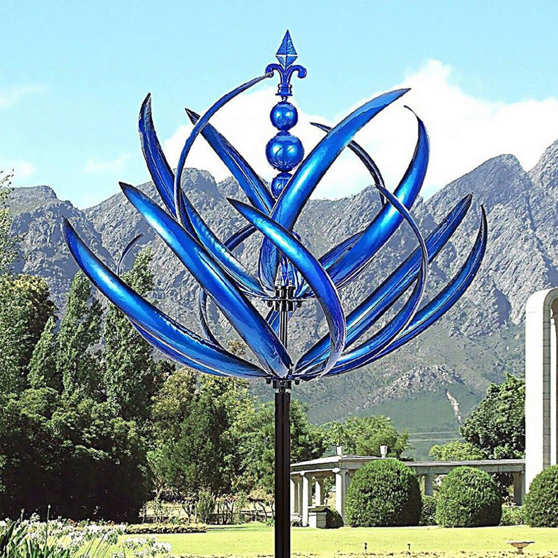 Blauwe Lotus Windspinner – Laat je Tuin Tot Leven Komen