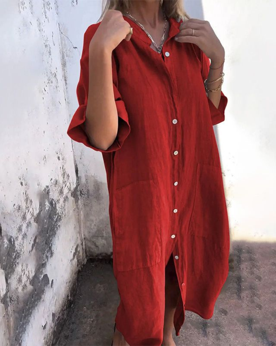 Relaxte Lange Shirtjurk | Subtiele kracht in iedere stap