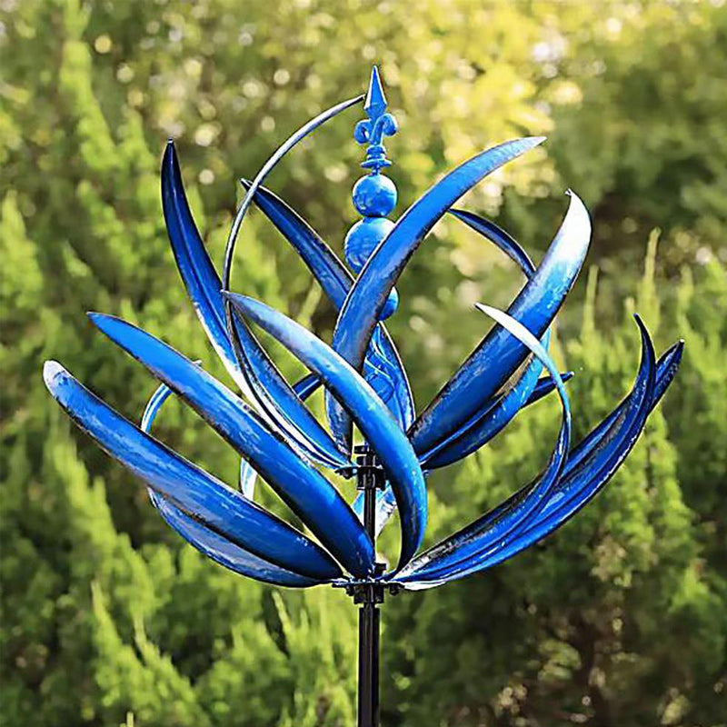 Blauwe Lotus Windspinner – Laat je Tuin Tot Leven Komen