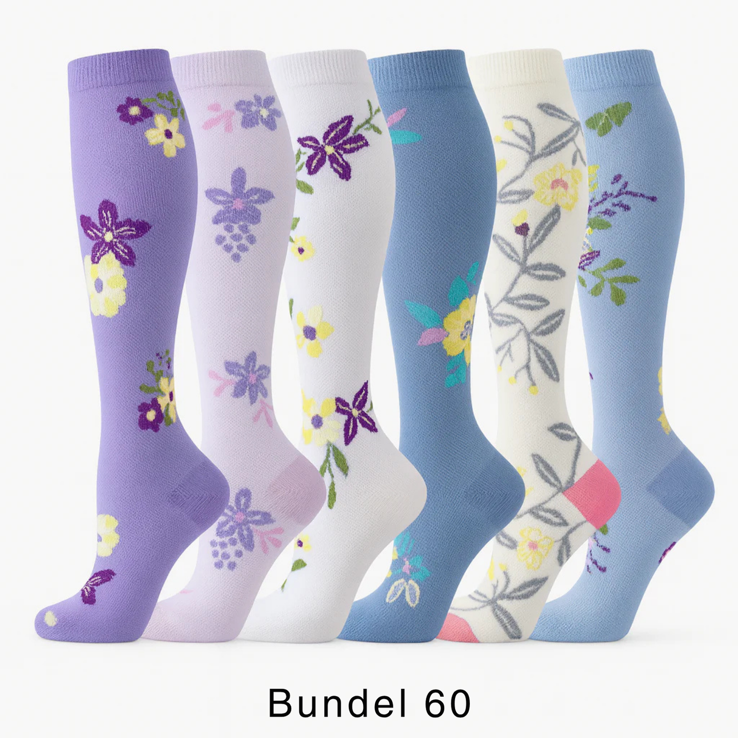 Colorify | Kleurrijke compressiekous (6 paar)