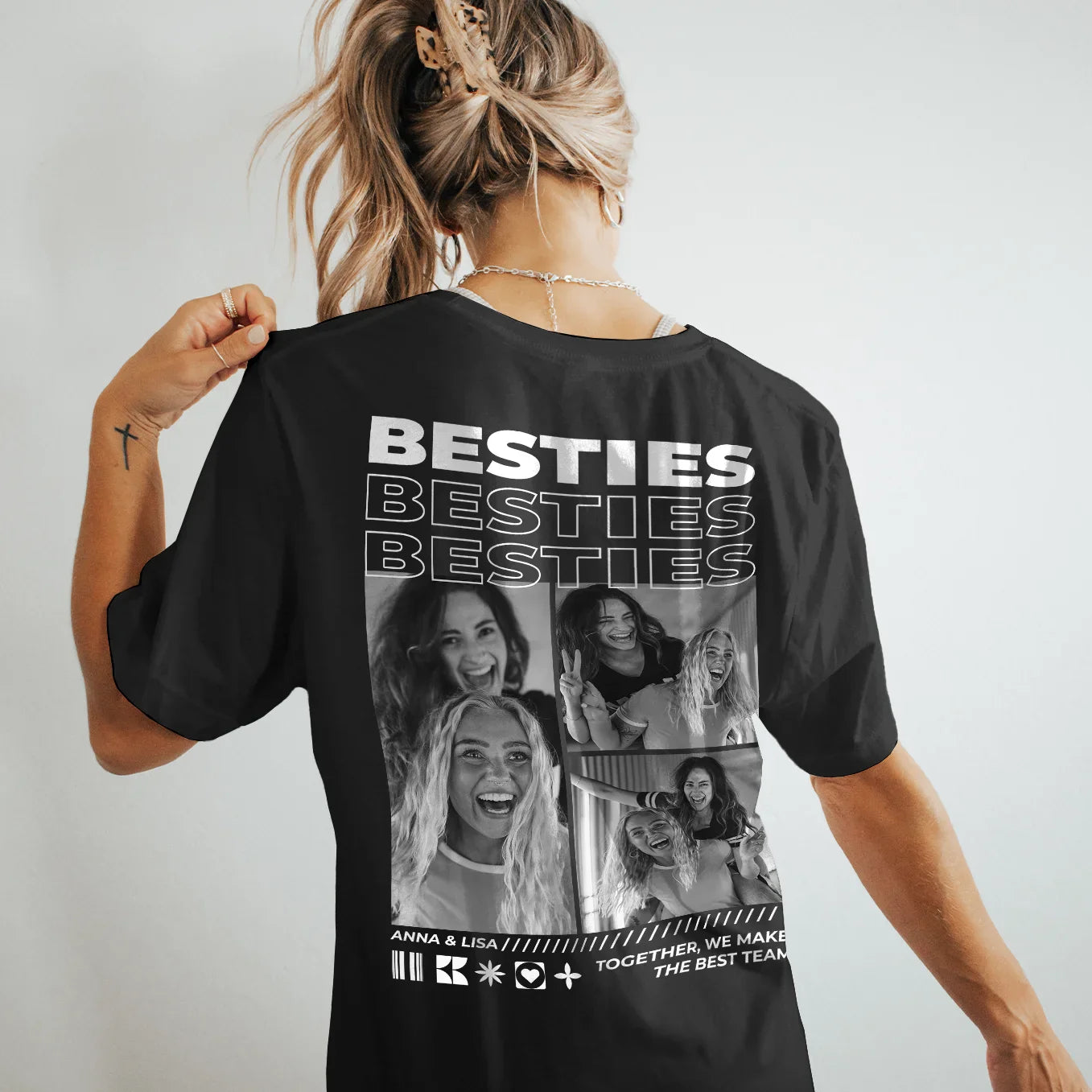 Gepersonaliseerd T-Shirt "BESTIES"