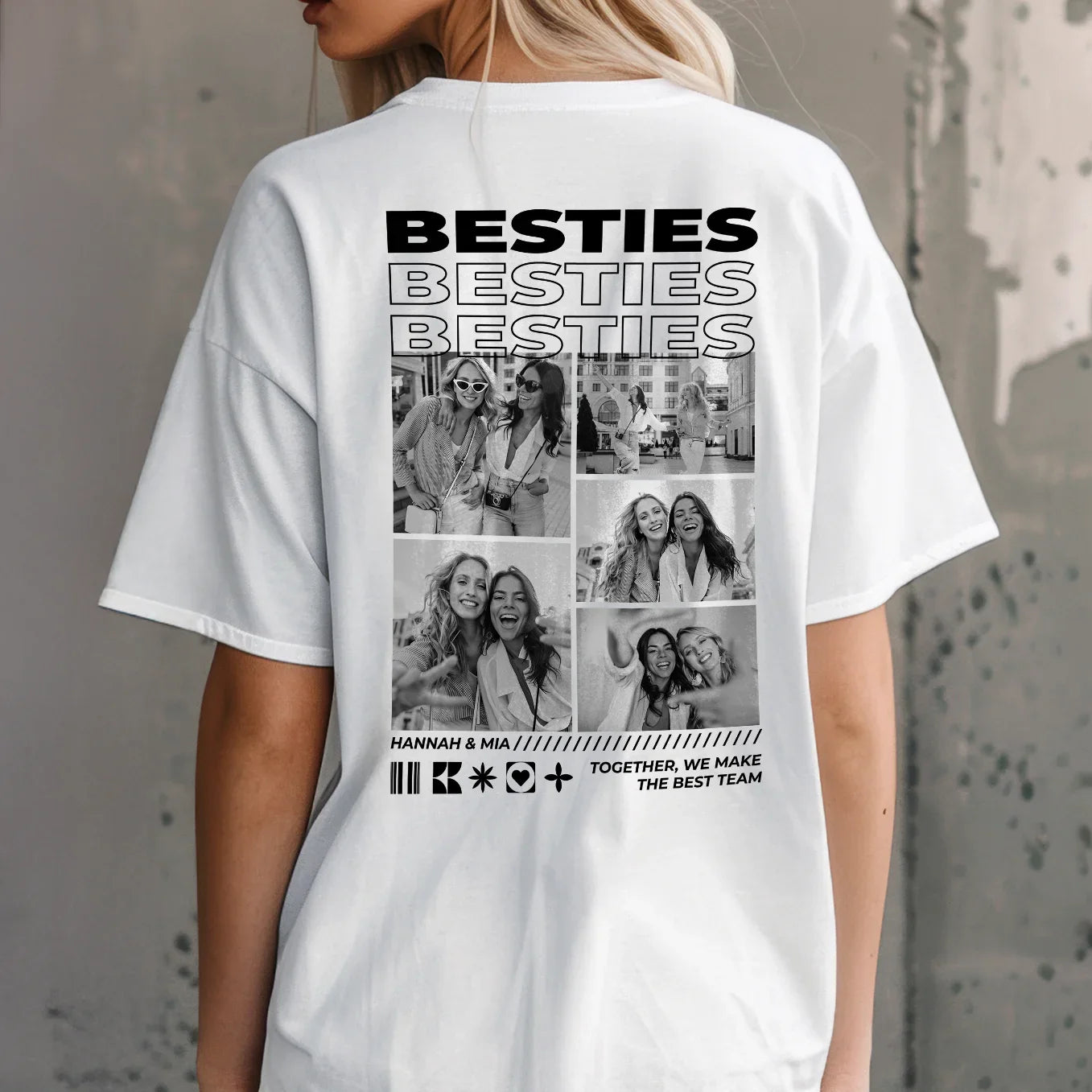 Gepersonaliseerd T-Shirt "BESTIES"