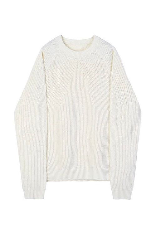 Katoenen Gebreide Raglan Trui