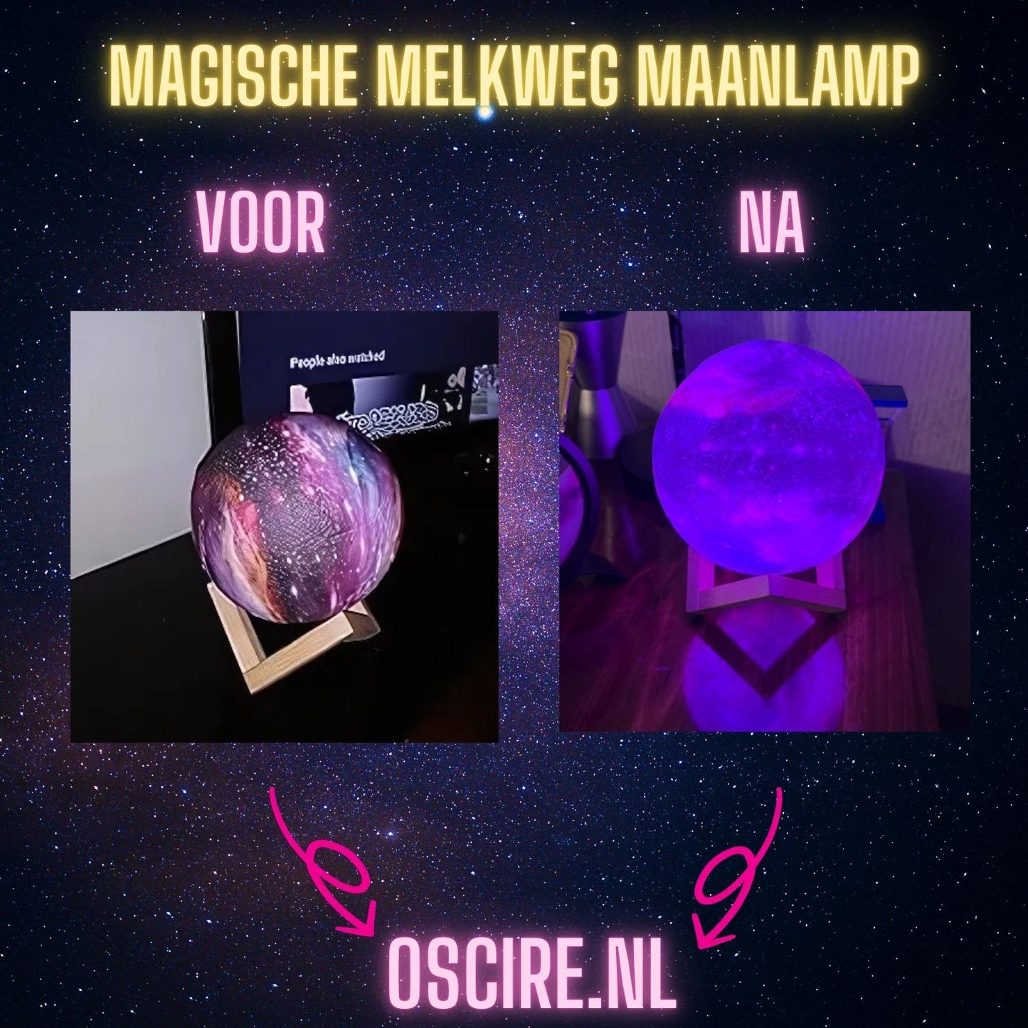 Magische Melkweg Maanlamp 1+1 GRATIS