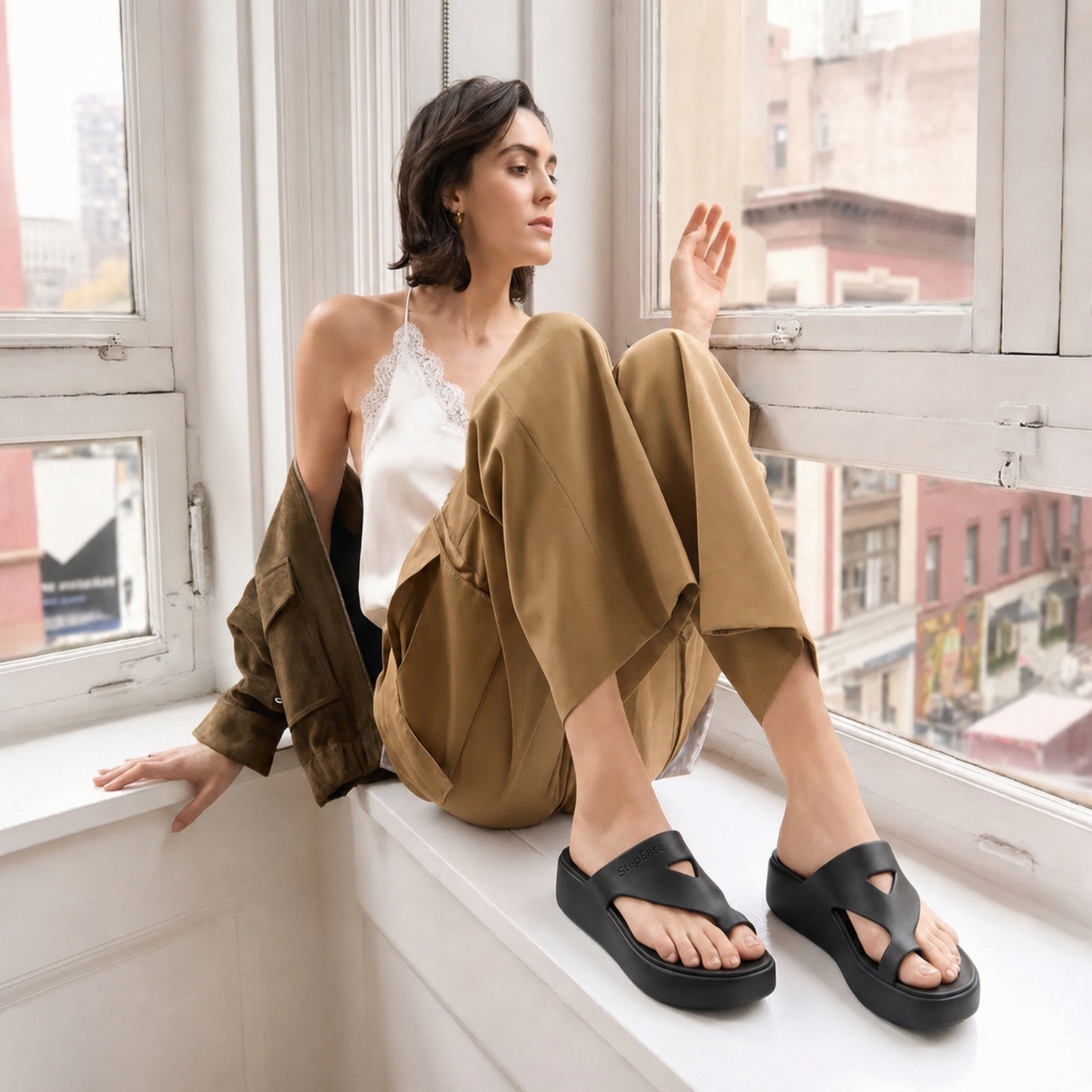 StepEase | Memory foam plateausandaal