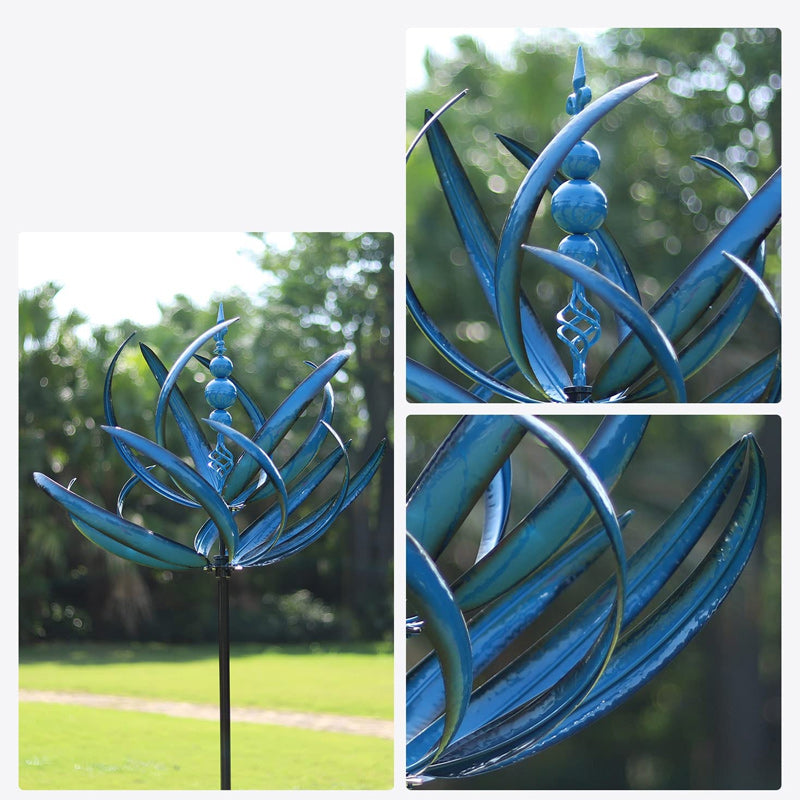 Blauwe Lotus Windspinner – Laat je Tuin Tot Leven Komen