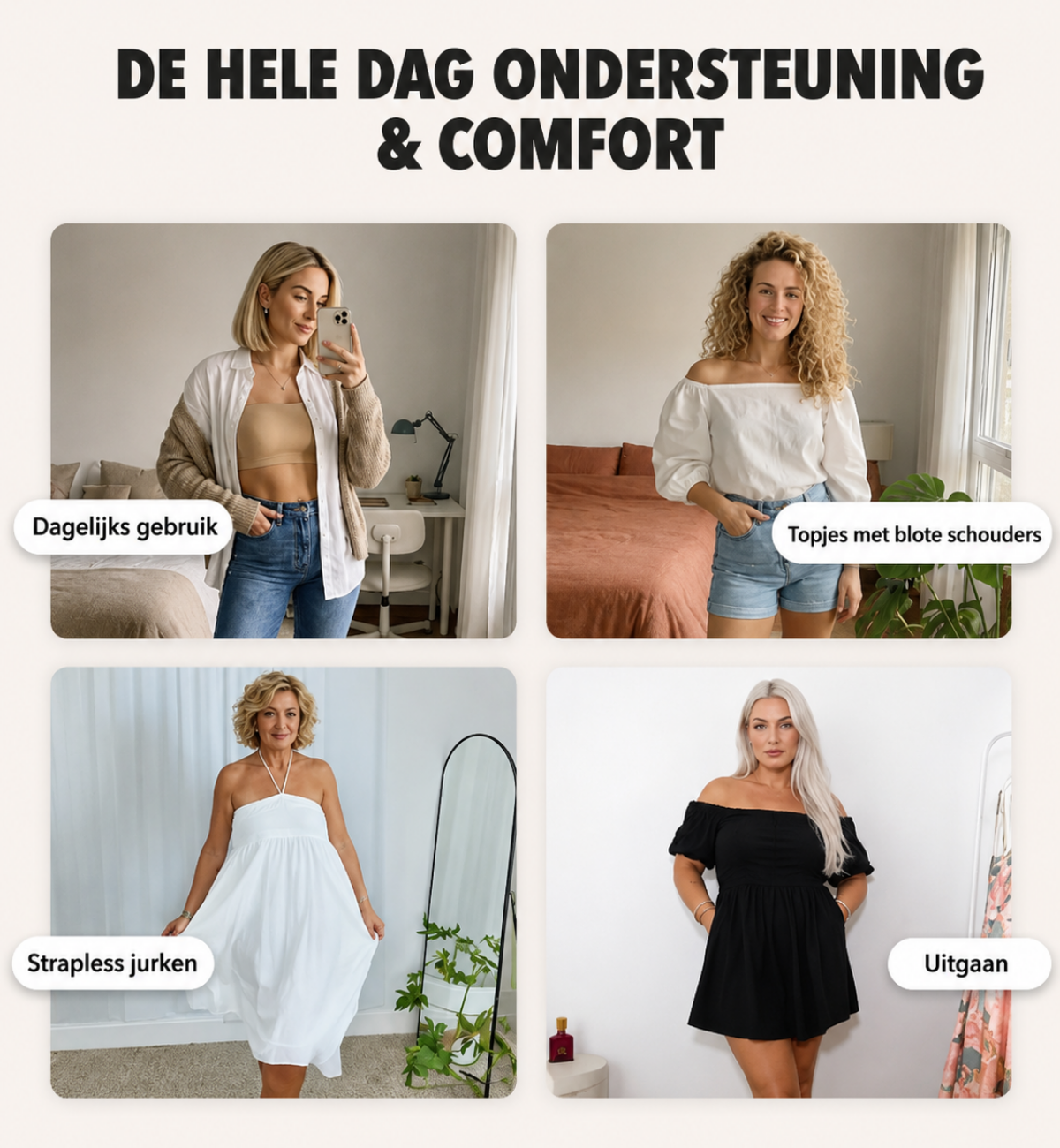 VersaBra | Beugelvrije anti-slip bandeau