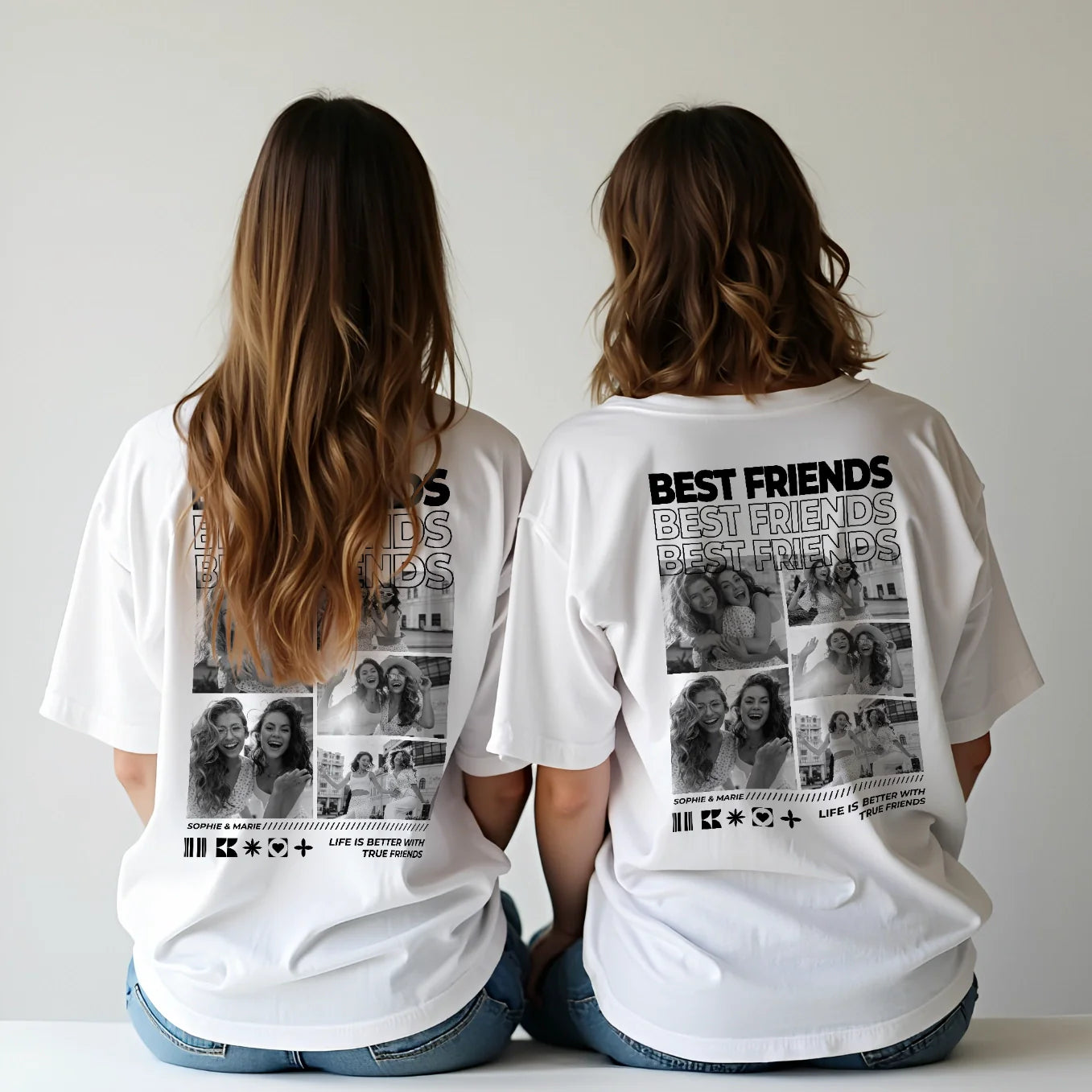 Gepersonaliseerd T-Shirt "BESTIES"