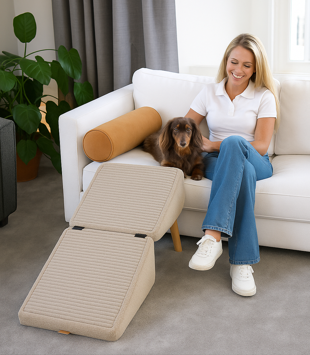 DuoDog Luxe Poef & Loopplank – Comfortabel Opstapje voor uw Hond