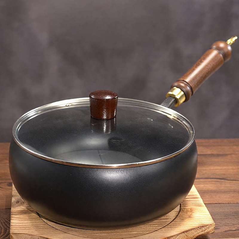 Gietijzeren koekenpan met houten handgreep – puur vakmanschap