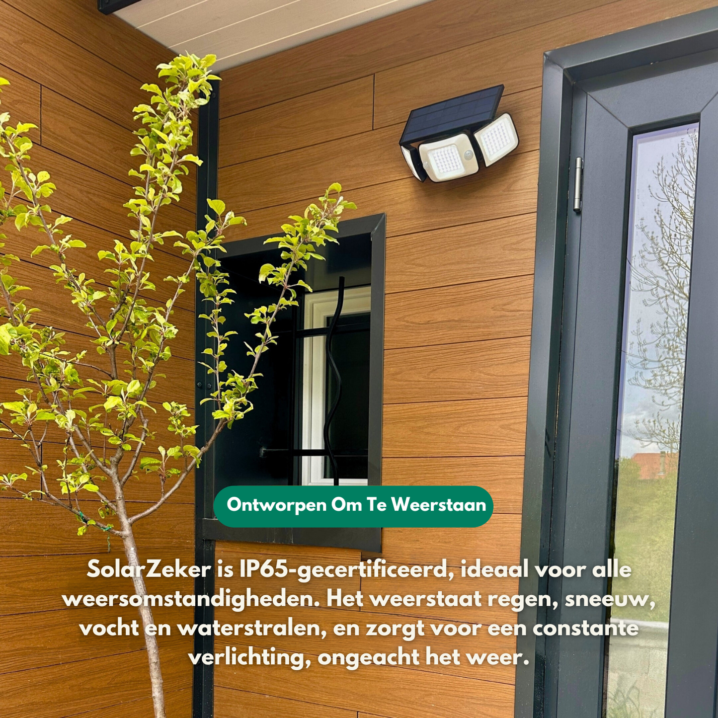 SolarZeker | Buitenlamp op Zonne-Energie met Bewegingsdetectoren