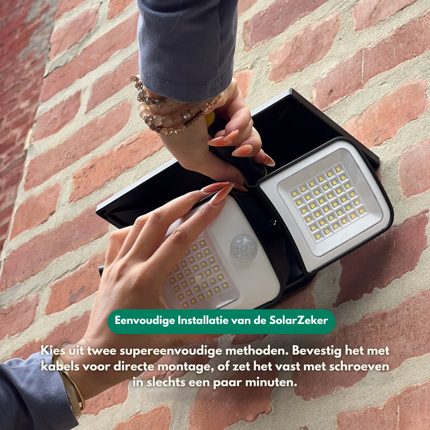 SolarZeker | Buitenlamp op Zonne-Energie met Bewegingsdetectoren