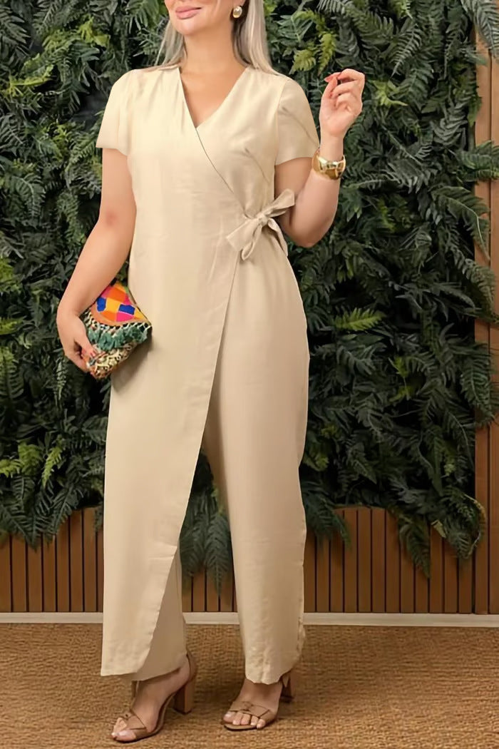 Sienna jumpsuit met korte mouwen - verfijning met nét dat beetje extra