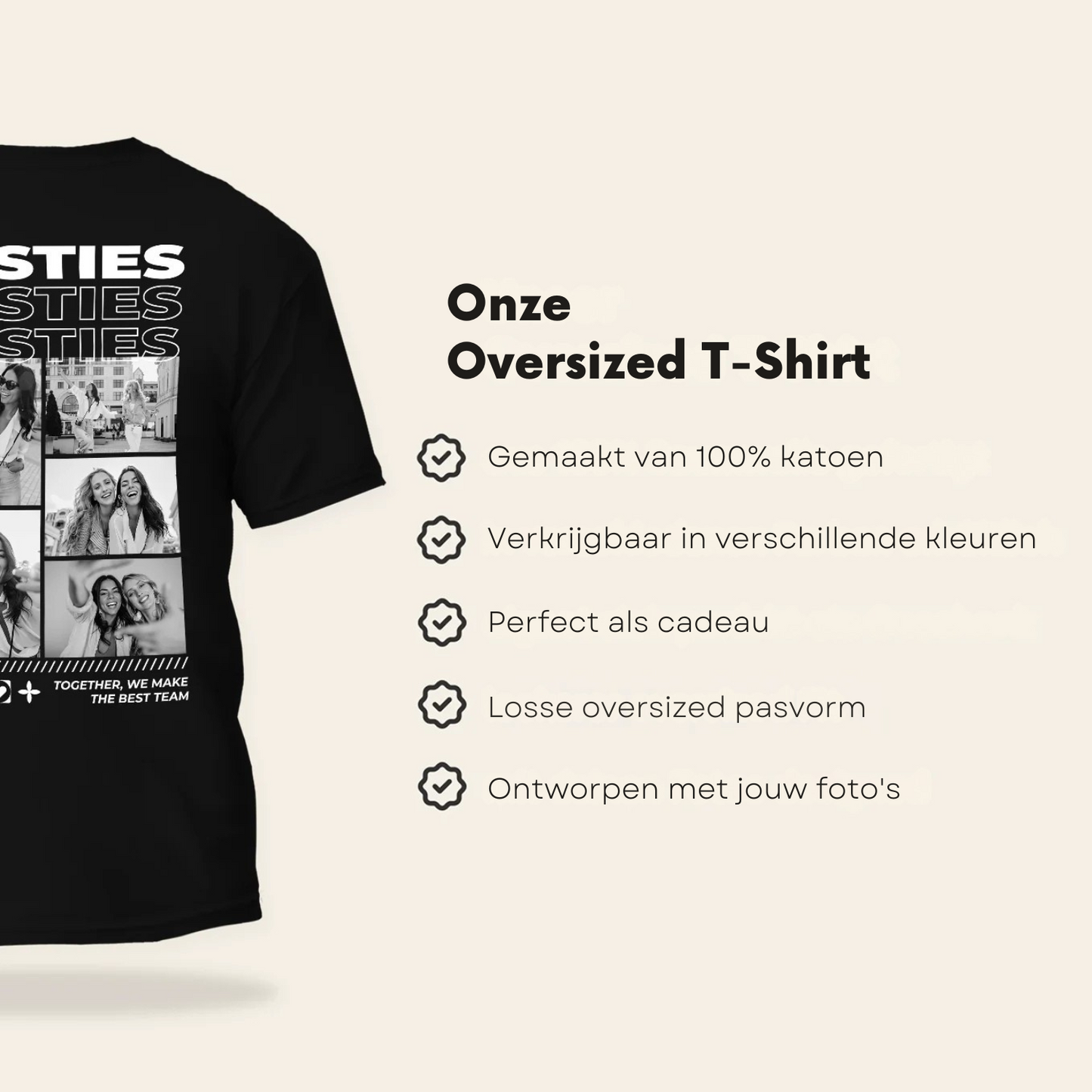 Gepersonaliseerd T-Shirt "BESTIES"