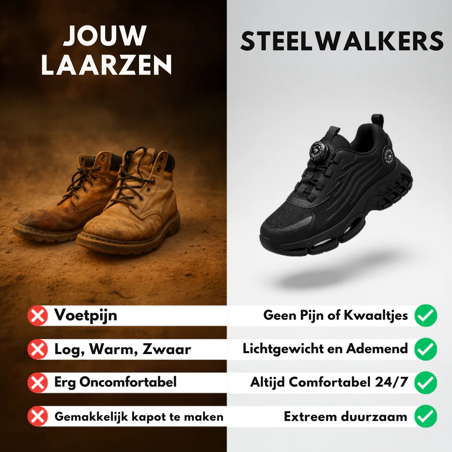 SteelWalkers – De meest comfortabele S3 werkschoenen