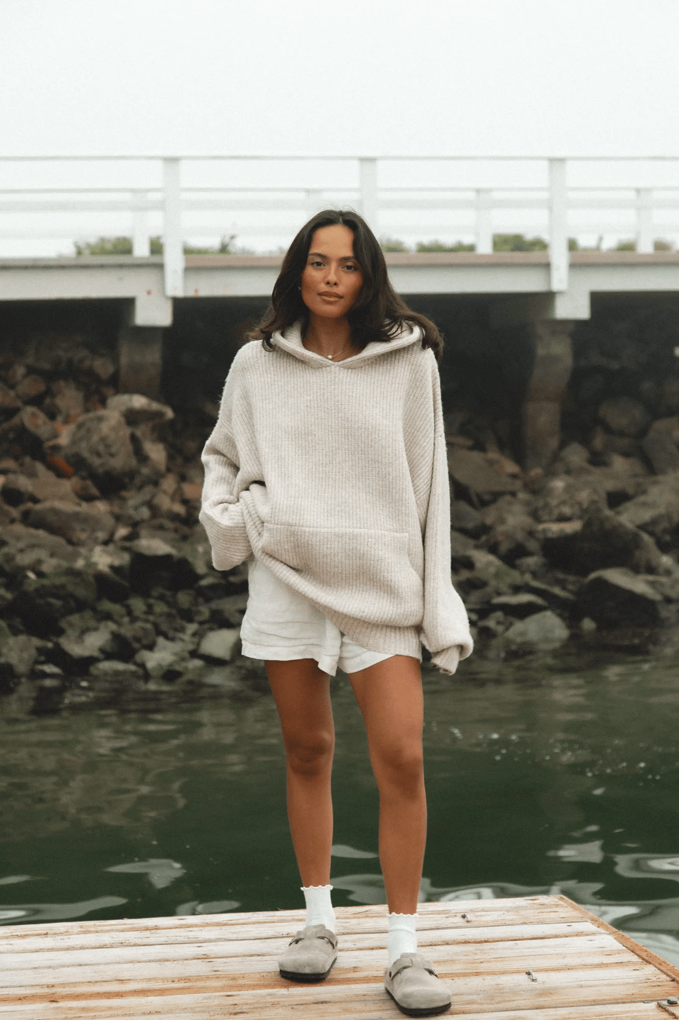 Zachte Gebreide Sweater Hoodie