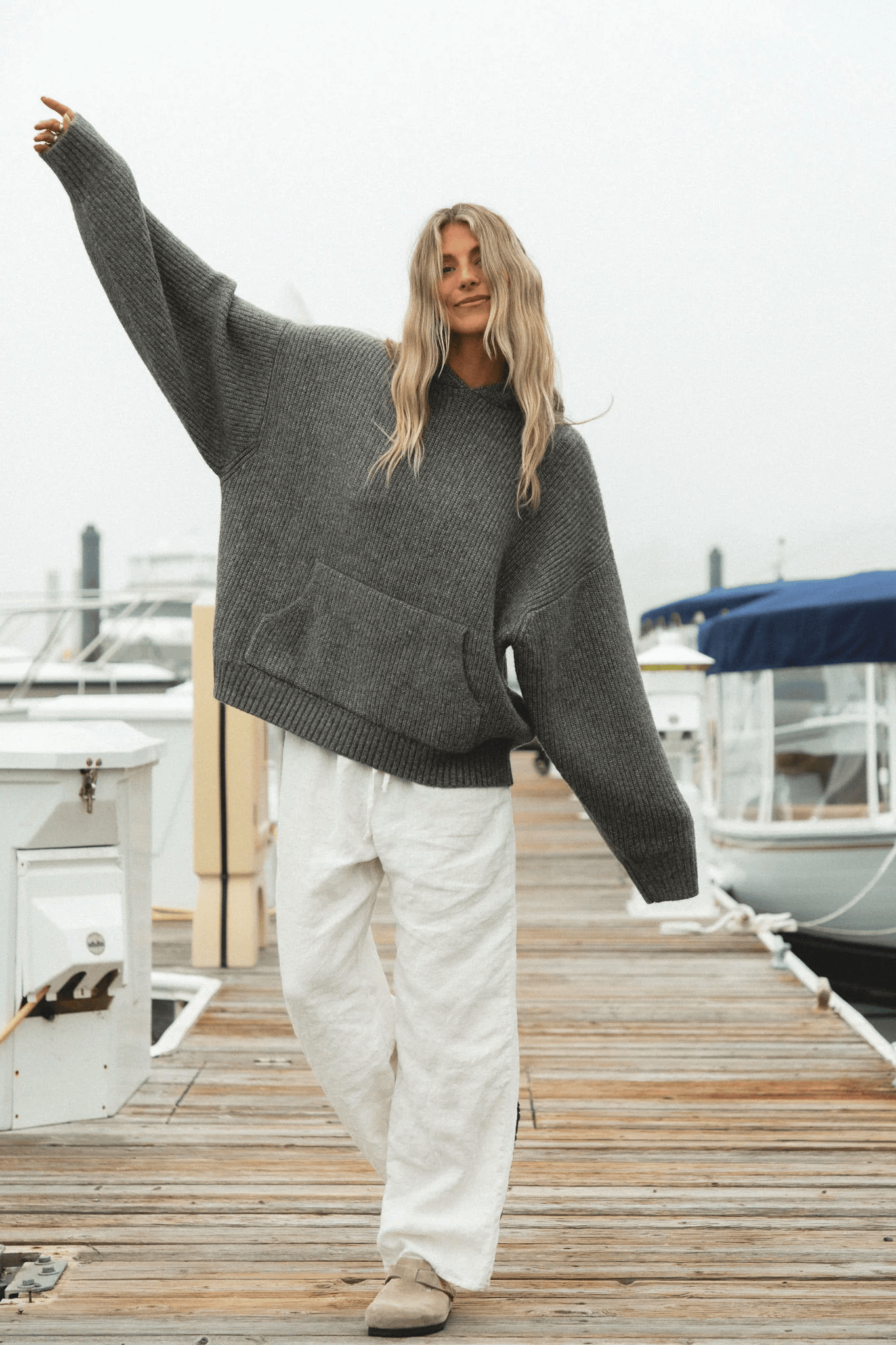 Zachte Gebreide Sweater Hoodie