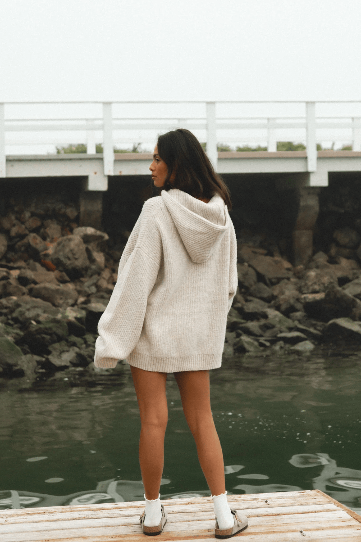 Zachte Gebreide Sweater Hoodie