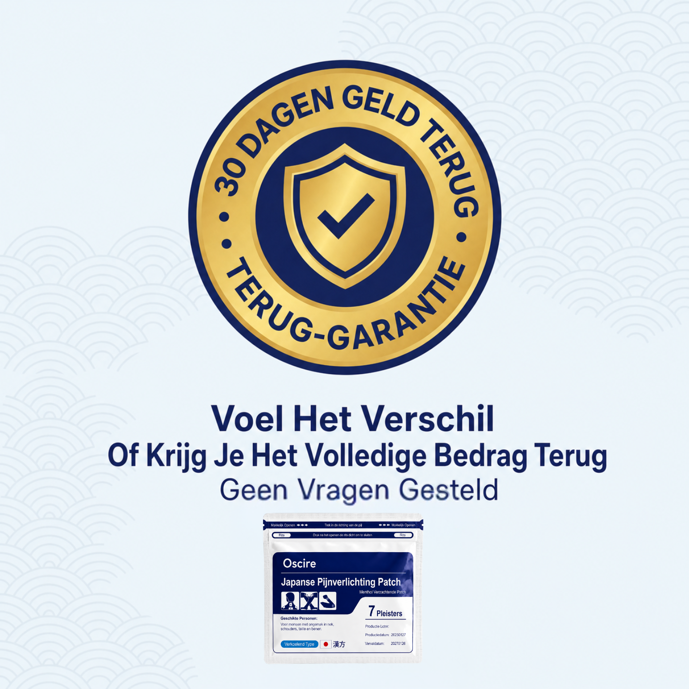 Japanse Pijnverlichting Patch | Transdermale kruidenpleister
