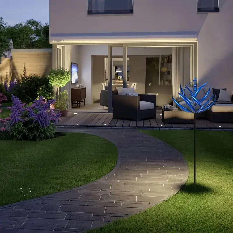 Blauwe Lotus Windspinner – Laat je Tuin Tot Leven Komen
