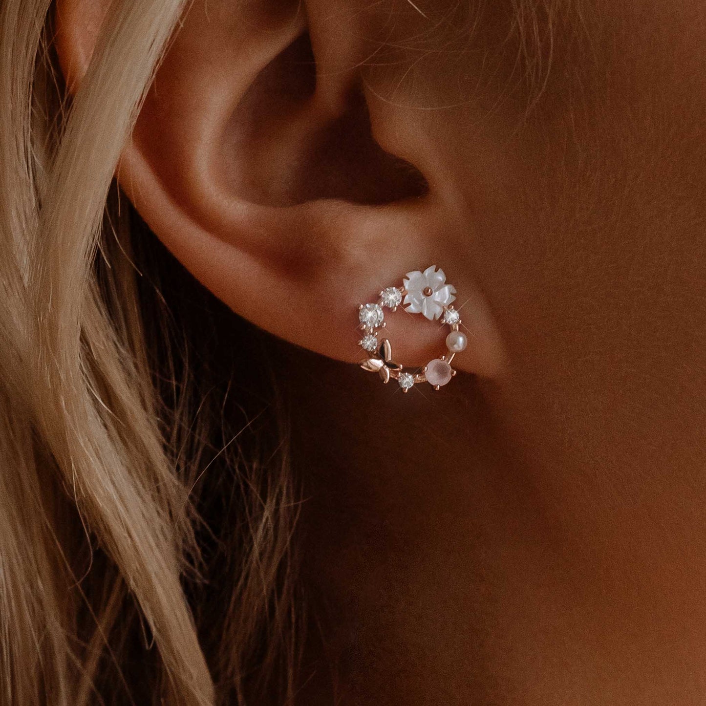 BlossGem | Sierlijke Oorbellen met lentebloemen