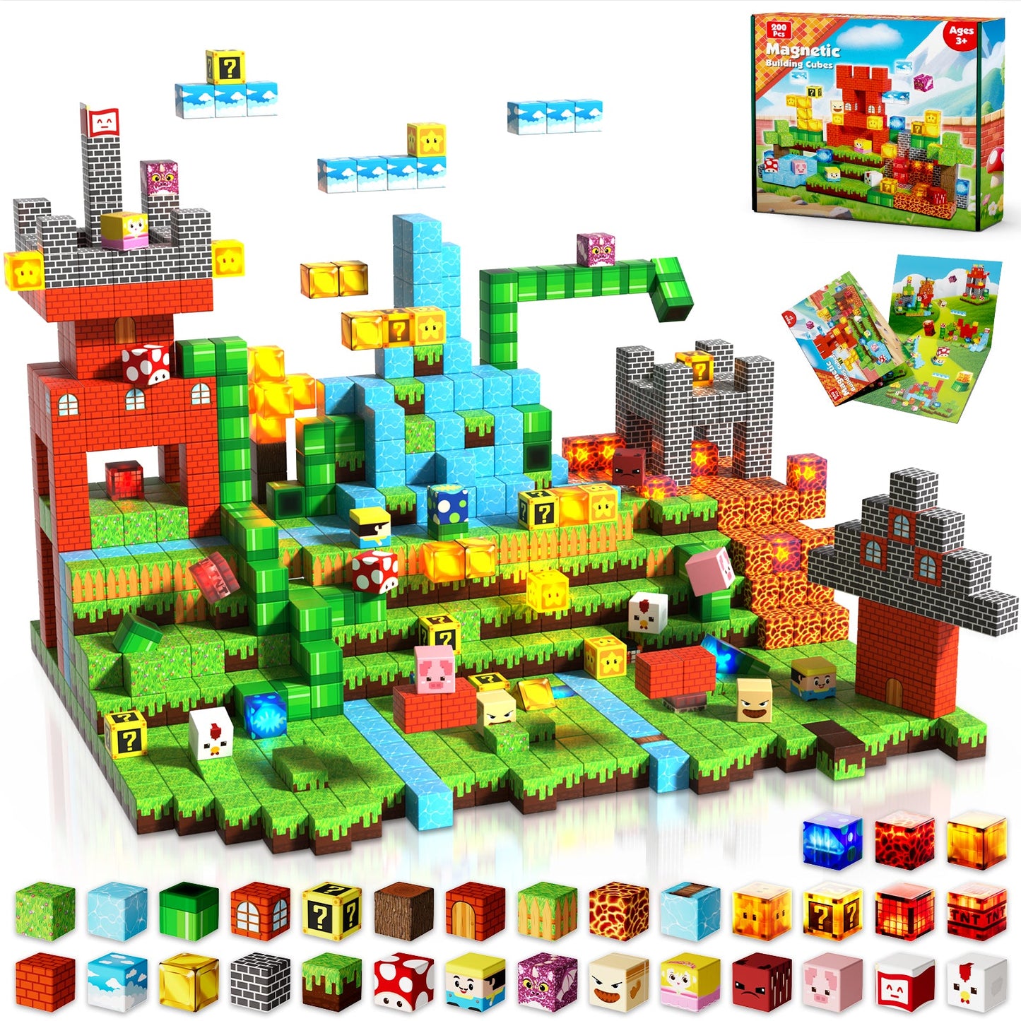 Sterrenfort - Magnetische Bouwtegels STEM Speelgoed | 2025 Glow-collectie | 2cm