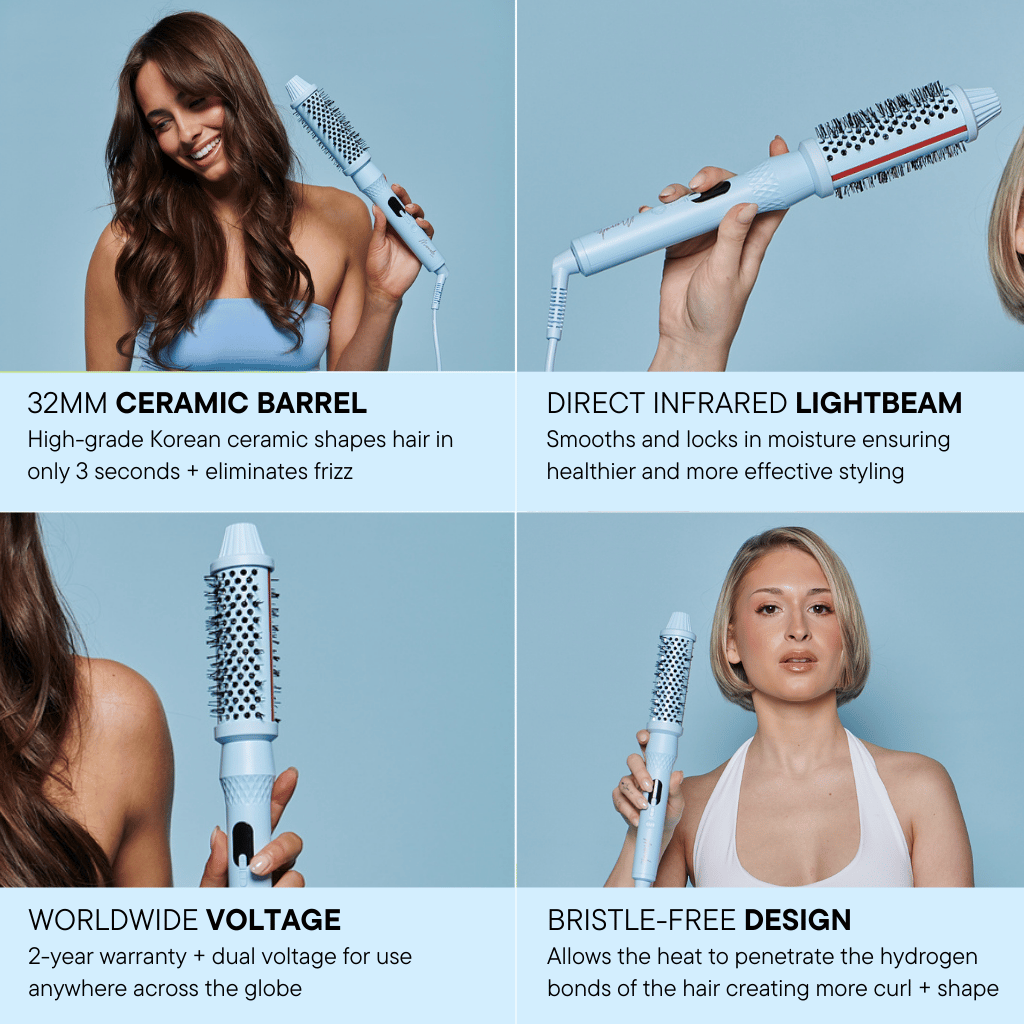 GlowBrush | Maakt snel en eenvoudig glad en steil haar mogelijk