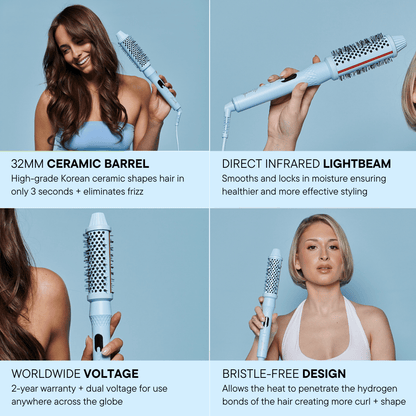 GlowBrush | Maakt snel en eenvoudig glad en steil haar mogelijk