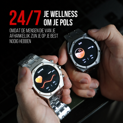 Sentinel | Stalen hex-bezel smartwatch