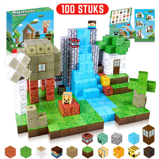 Bosleven - Magnetische Bouwblokjes | STEM Speelgoed | 2025 Dorpscollectie | 100–300 Stuks |