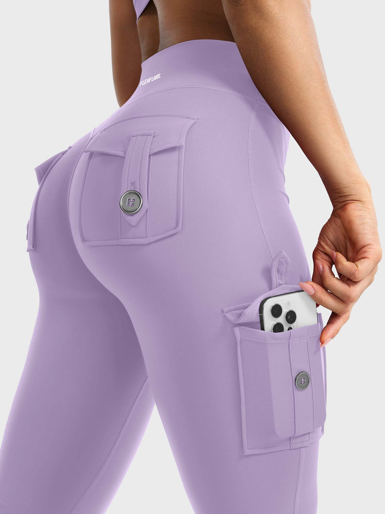 FlexFlare | Cargo Legging - Mistpaars