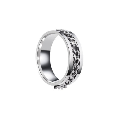 Draaiende kettingbladspinner zilver (staal 316L)