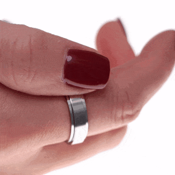 Draaibare spinnerring / antistressring (316L-staal)