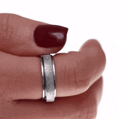 Sprankelende spinner-ring / antistressring (316L-staal)