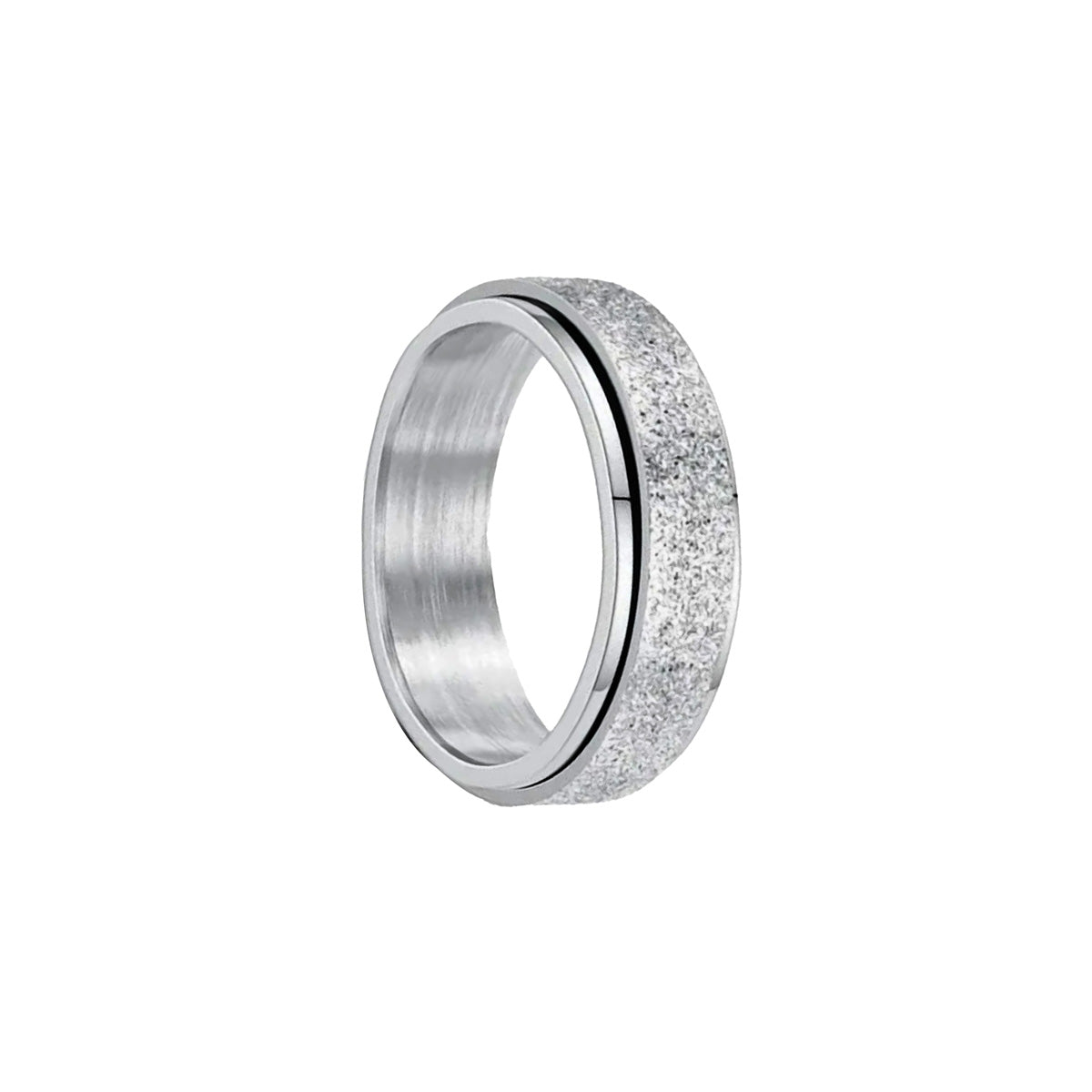 Sprankelende spinner-ring / antistressring (316L-staal)