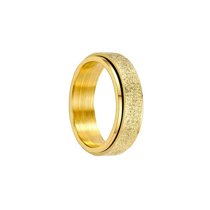 Schitterende vergulde spinnerring / antistressring (316L-staal)
