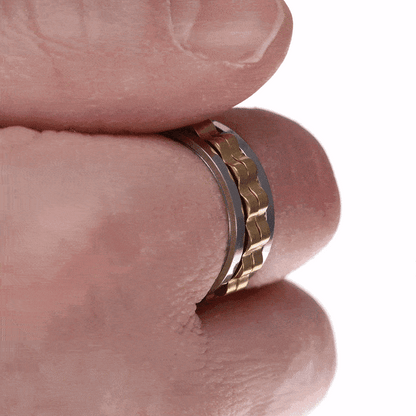 Draaiende tandwielring, verguld stalen anti-stressring (staal 316L)