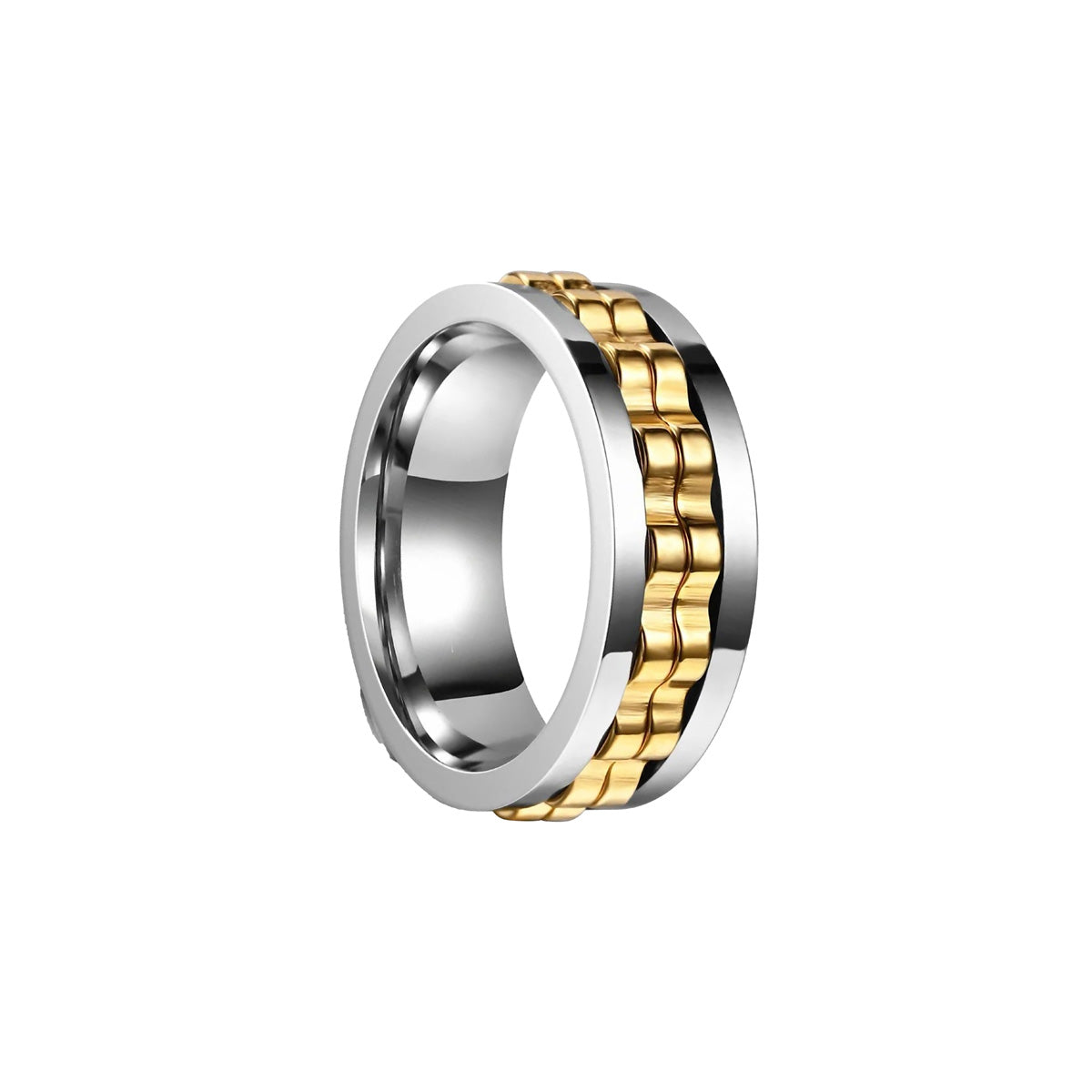 Draaiende tandwielring, verguld stalen anti-stressring (staal 316L)