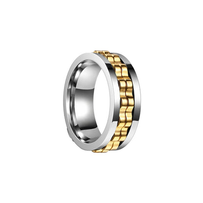 Draaiende tandwielring, verguld stalen anti-stressring (staal 316L)