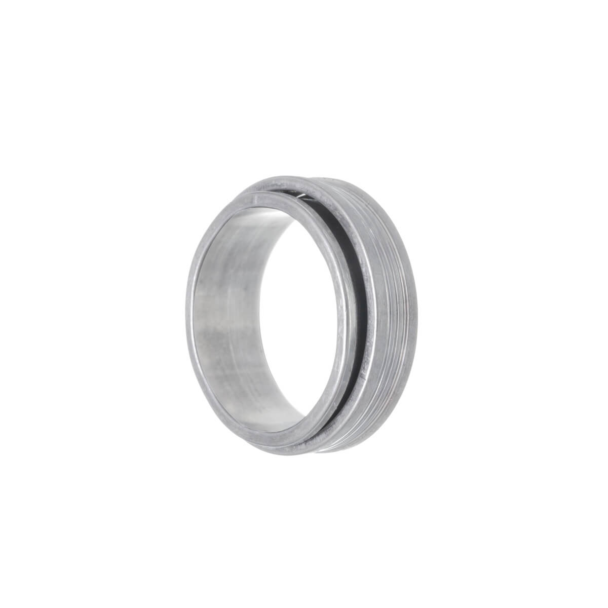 Gestreepte anti-stress draaibare ring (staal 316L)