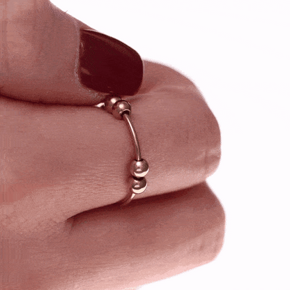 Antistressring met draaibare kraaltjes – 4 kraaltjes (316L-staal)