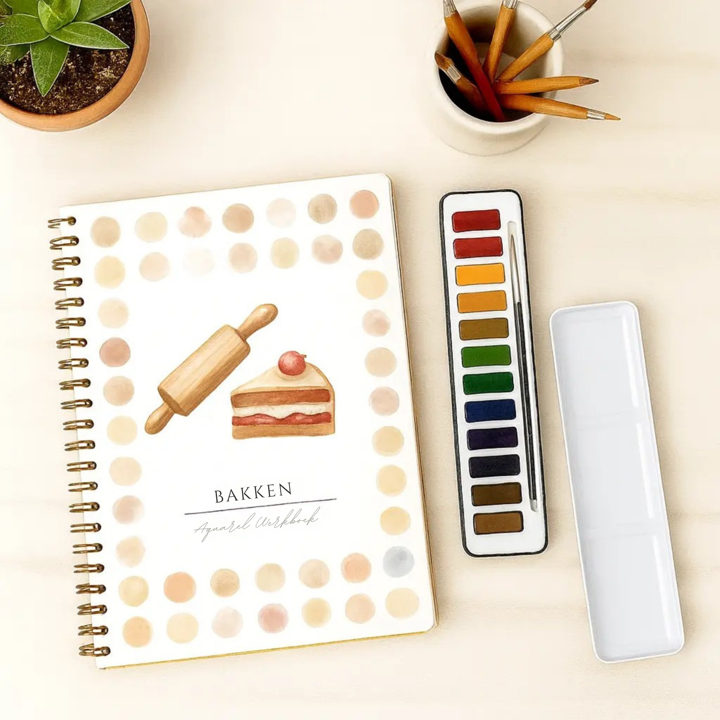 Complete aquarelboekenset – GRATIS aquarelverf en penselen inbegrepen