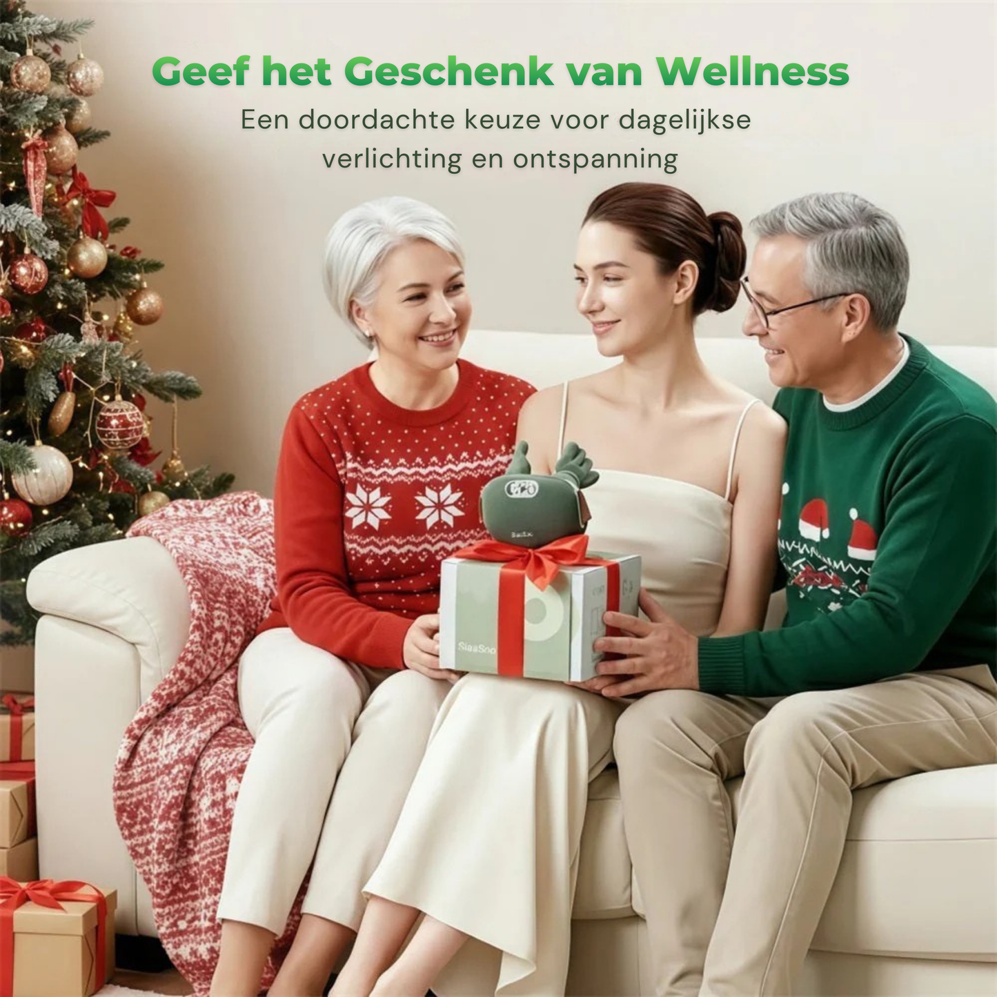 Pulse Mini Slimme Nek- en Schoudermassageapparaat met Warmtetherapie – Ideaal Cadeau voor Ontspanning