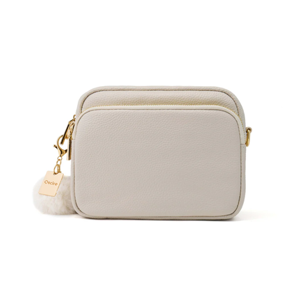 Luma | Compacte lederen crossbodytas - Ivoor