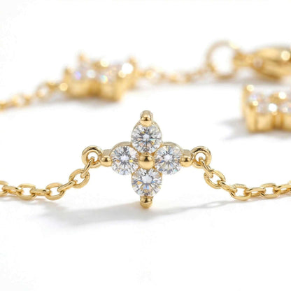 Kristallen bloemenarmband