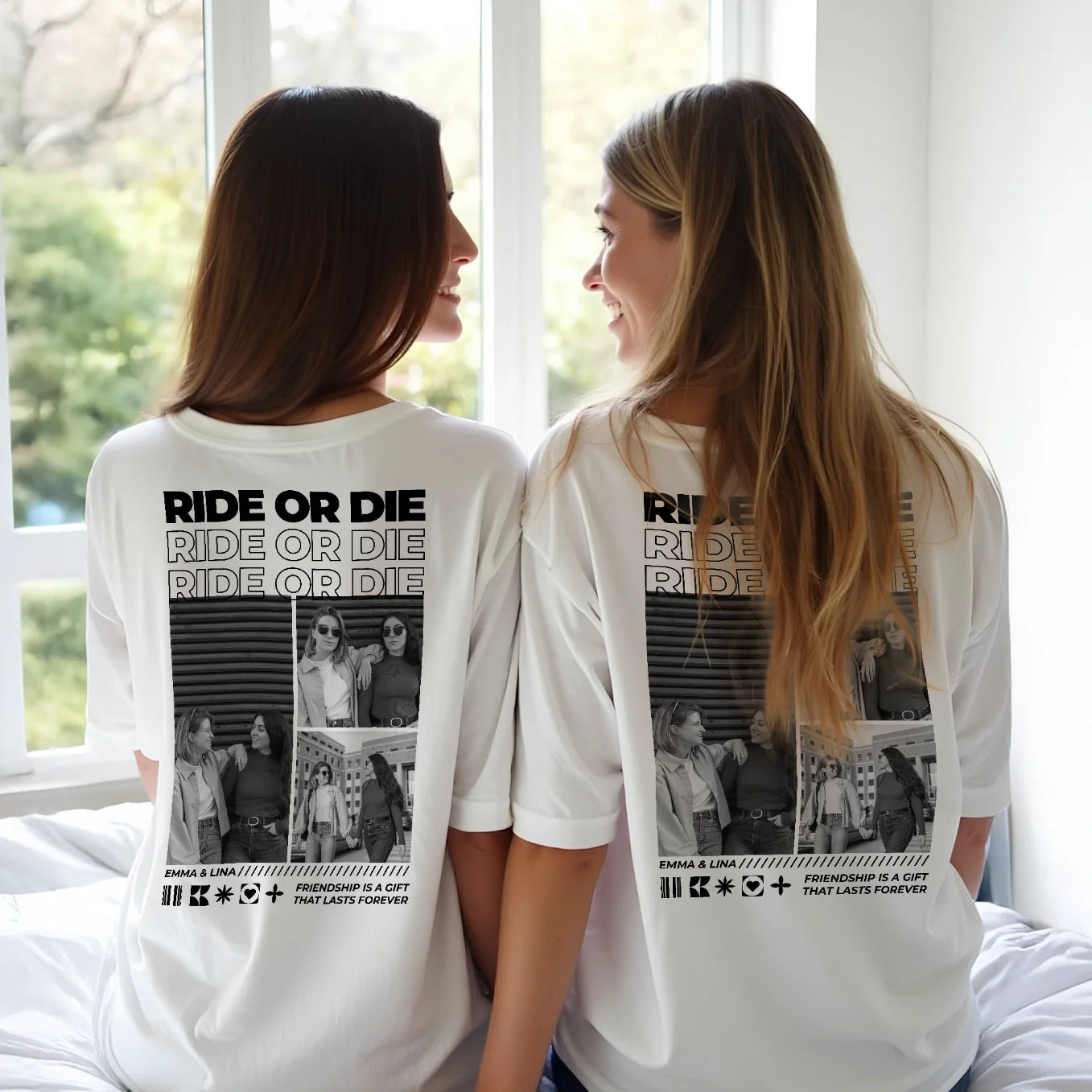 Gepersonaliseerd T-Shirt "BESTIES"